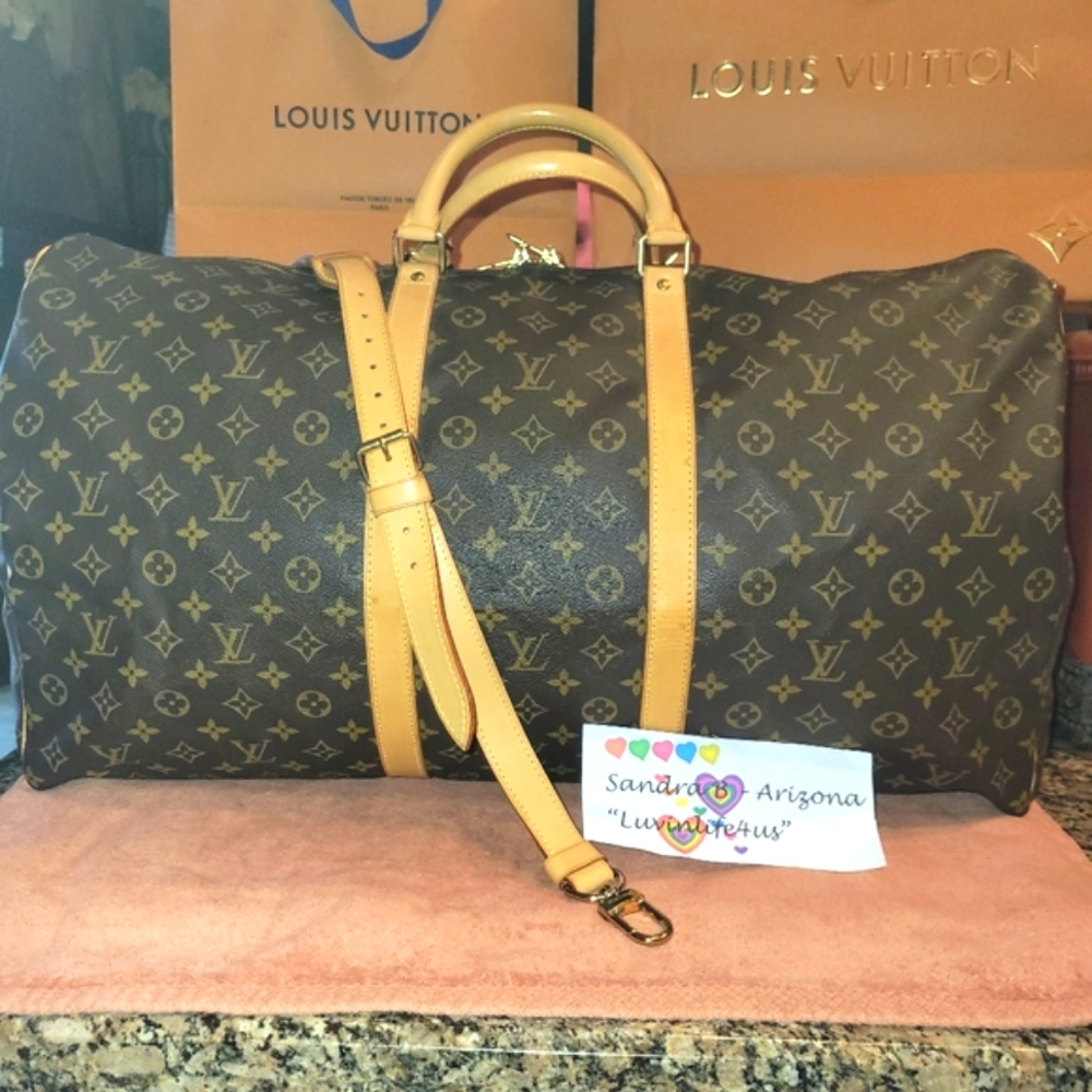 ❤ LOUIS VUITTON Duffle  KEEPALL 60 BANDOULIERE LIKE NEW - Monogram